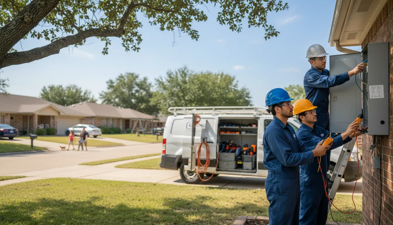 Certified electrician providing emergency electrical services in Groveton, TX